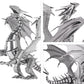 Red & Silver Dragon - Red and Silver Dragon 3D puzzle by Piececool 
