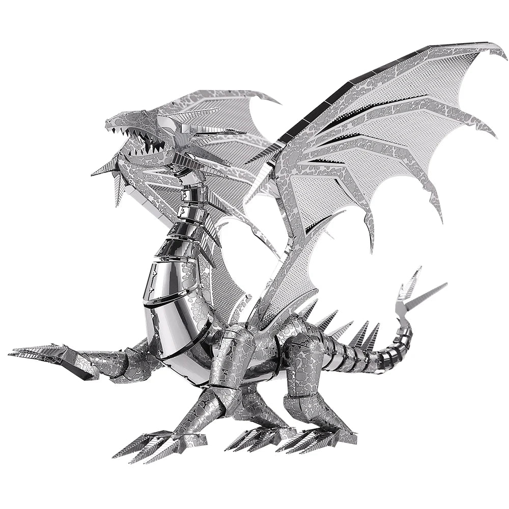 Red and Silver Dragon 3D puzzle by Piececool – metal model kit