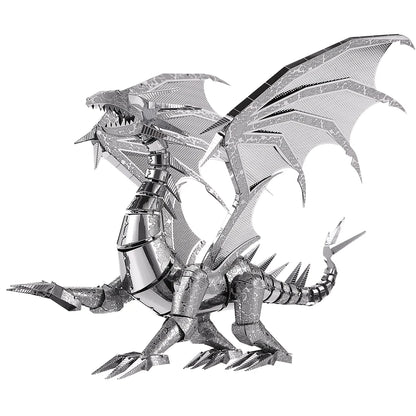  Red and Silver Dragon 3D puzzle by Piececool – metal model kit