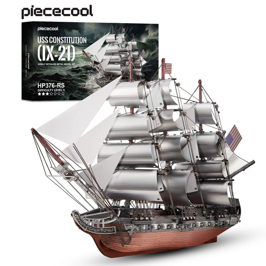 Sailing frigate 3D metal puzzle by Piececool – boat model kit for teens and adults