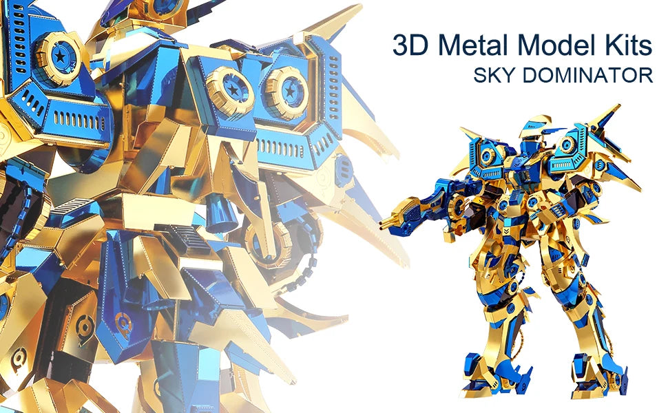 Sky Dominator 3D metal puzzle by Piececool – futuristic DIY model kit for teens and adults