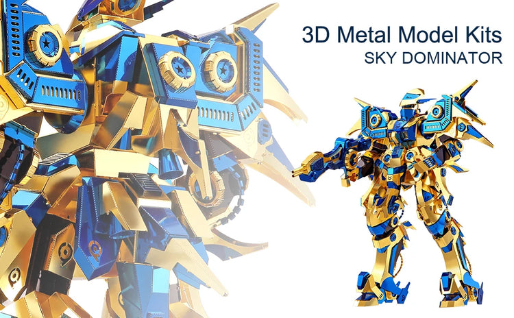 Sky Dominator 3D metal puzzle by Piececool – futuristic DIY model kit for teens and adults