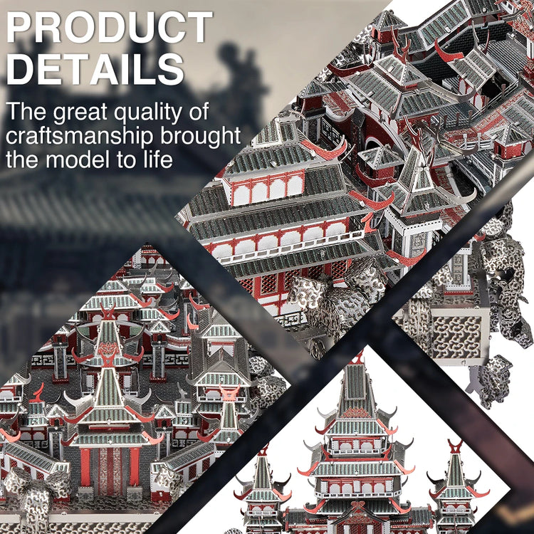 Sky Royal Palace 3D metal puzzle by Piececool – DIY architectural model kit for adults and teens