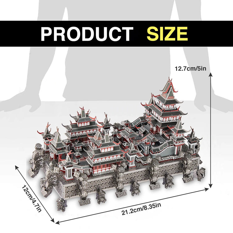 Sky Royal Palace 3D metal puzzle by Piececool – DIY architectural model kit for adults and teens