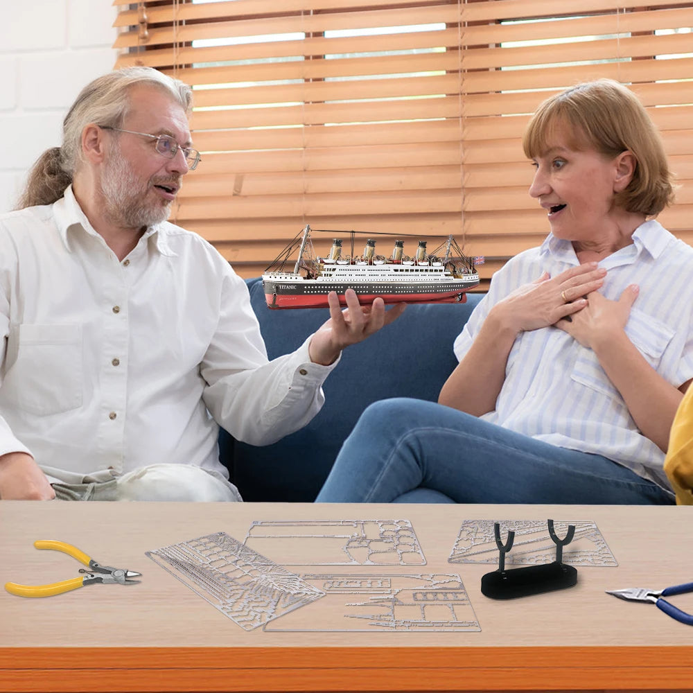 Titanic Ship 3D metal puzzle by Piececool – cruise liner DIY model kit for adults and teens