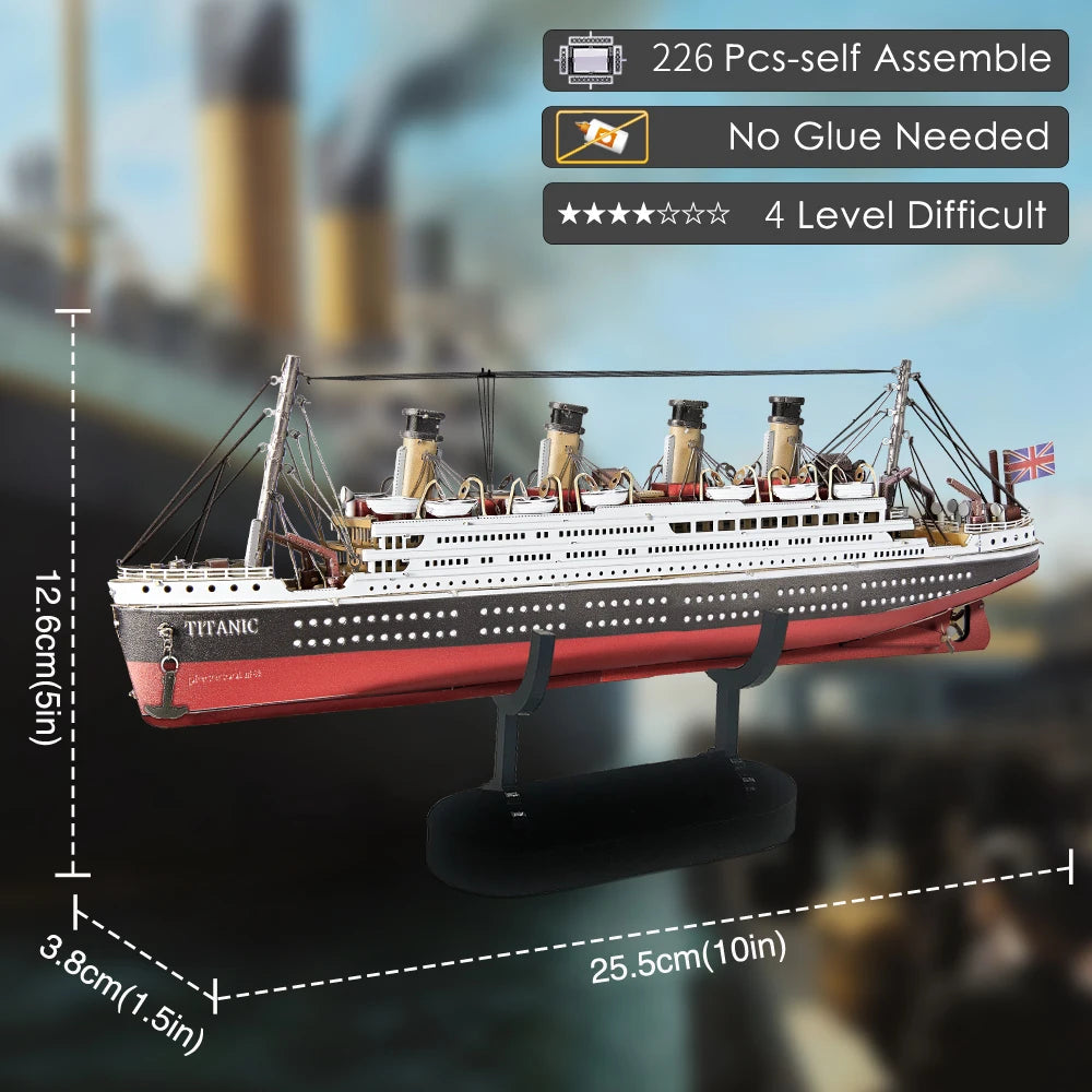 Titanic Ship 3D metal puzzle by Piececool – cruise liner DIY model kit for adults and teens