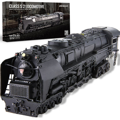 Class S-2 Locomotive 3D metal puzzle by Piececool – train model DIY kit for teens and adults