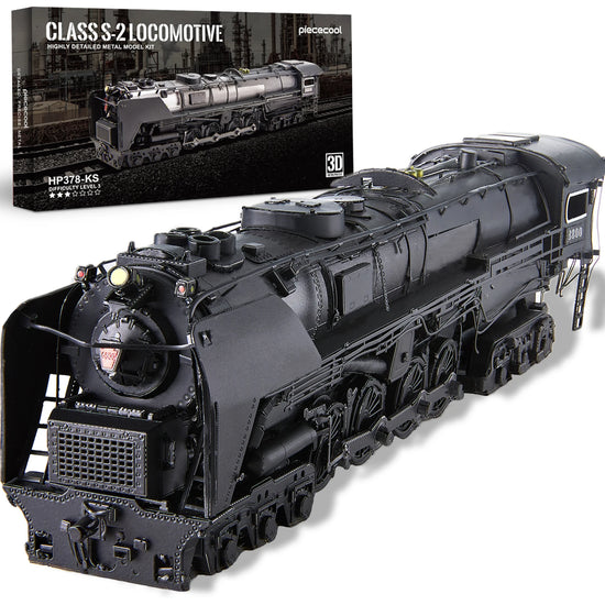 Class S-2 Locomotive 3D metal puzzle by Piececool – train model DIY kit for teens and adults
